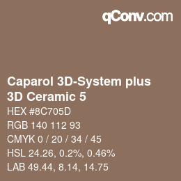 Código de color: Caparol 3D-System plus - 3D Ceramic 5 | qconv.com