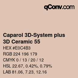 Código de color: Caparol 3D-System plus - 3D Ceramic 55 | qconv.com