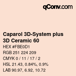 Color code: Caparol 3D-System plus - 3D Ceramic 60 | qconv.com