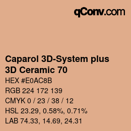 Código de color: Caparol 3D-System plus - 3D Ceramic 70 | qconv.com