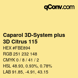 Código de color: Caparol 3D-System plus - 3D Citrus 115 | qconv.com