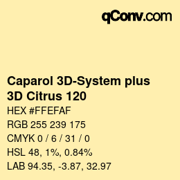 Code couleur: Caparol 3D-System plus - 3D Citrus 120 | qconv.com