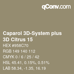 Color code: Caparol 3D-System plus - 3D Citrus 15 | qconv.com