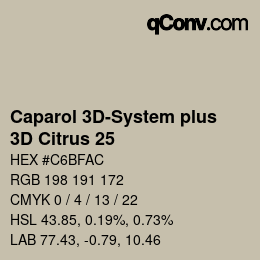 Color code: Caparol 3D-System plus - 3D Citrus 25 | qconv.com