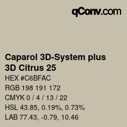 Código de color: Caparol 3D-System plus - 3D Citrus 25 | qconv.com