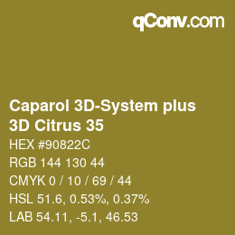 Code couleur: Caparol 3D-System plus - 3D Citrus 35 | qconv.com