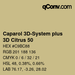 Código de color: Caparol 3D-System plus - 3D Citrus 50 | qconv.com