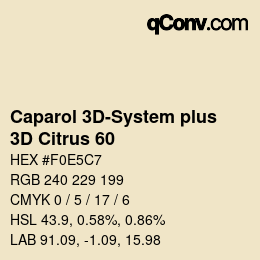 Color code: Caparol 3D-System plus - 3D Citrus 60 | qconv.com