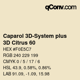 Code couleur: Caparol 3D-System plus - 3D Citrus 60 | qconv.com