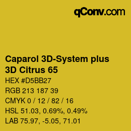 Code couleur: Caparol 3D-System plus - 3D Citrus 65 | qconv.com