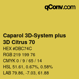 Color code: Caparol 3D-System plus - 3D Citrus 70 | qconv.com