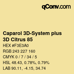 Color code: Caparol 3D-System plus - 3D Citrus 85 | qconv.com