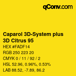 Farbcode: Caparol 3D-System plus - 3D Citrus 95 | qconv.com