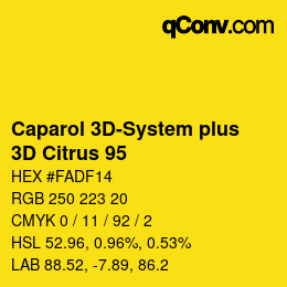 Color code: Caparol 3D-System plus - 3D Citrus 95 | qconv.com