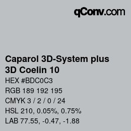 Color code: Caparol 3D-System plus - 3D Coelin 10 | qconv.com