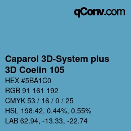 Código de color: Caparol 3D-System plus - 3D Coelin 105 | qconv.com