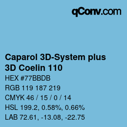 Color code: Caparol 3D-System plus - 3D Coelin 110 | qconv.com