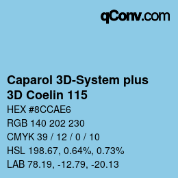 カラーコード: Caparol 3D-System plus - 3D Coelin 115 | qconv.com