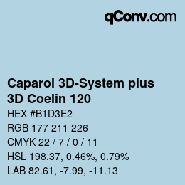 カラーコード: Caparol 3D-System plus - 3D Coelin 120 | qconv.com