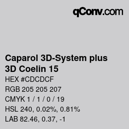 Color code: Caparol 3D-System plus - 3D Coelin 15 | qconv.com