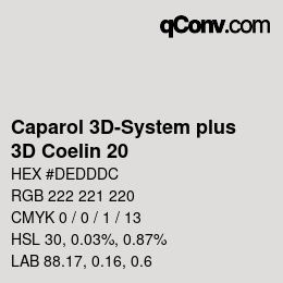 カラーコード: Caparol 3D-System plus - 3D Coelin 20 | qconv.com