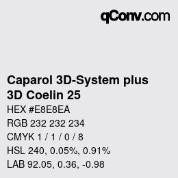 Color code: Caparol 3D-System plus - 3D Coelin 25 | qconv.com