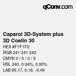 Color code: Caparol 3D-System plus - 3D Coelin 30 | qconv.com