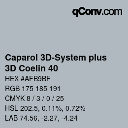 Color code: Caparol 3D-System plus - 3D Coelin 40 | qconv.com