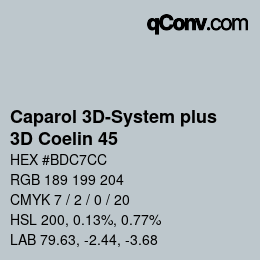 カラーコード: Caparol 3D-System plus - 3D Coelin 45 | qconv.com