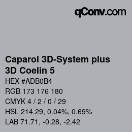 Código de color: Caparol 3D-System plus - 3D Coelin 5 | qconv.com