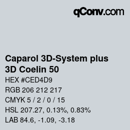 Color code: Caparol 3D-System plus - 3D Coelin 50 | qconv.com