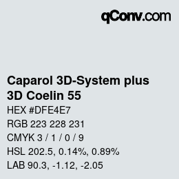 カラーコード: Caparol 3D-System plus - 3D Coelin 55 | qconv.com