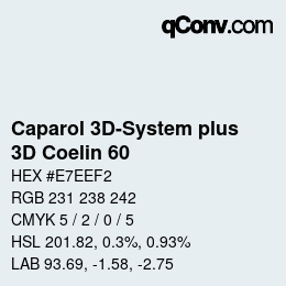 Code couleur: Caparol 3D-System plus - 3D Coelin 60 | qconv.com