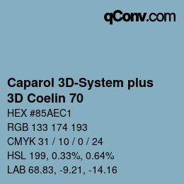 Code couleur: Caparol 3D-System plus - 3D Coelin 70 | qconv.com