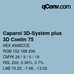 カラーコード: Caparol 3D-System plus - 3D Coelin 75 | qconv.com