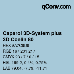 Farbcode: Caparol 3D-System plus - 3D Coelin 80 | qconv.com