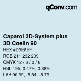 Color code: Caparol 3D-System plus - 3D Coelin 90 | qconv.com