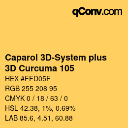 Color code: Caparol 3D-System plus - 3D Curcuma 105 | qconv.com