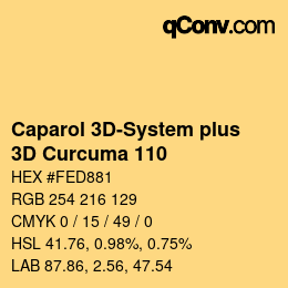 カラーコード: Caparol 3D-System plus - 3D Curcuma 110 | qconv.com