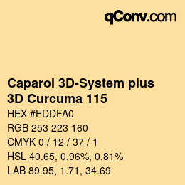 Code couleur: Caparol 3D-System plus - 3D Curcuma 115 | qconv.com