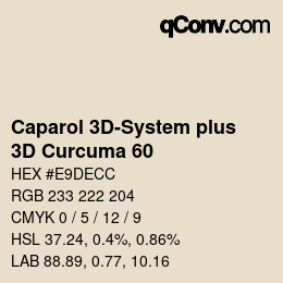 Code couleur: Caparol 3D-System plus - 3D Curcuma 60 | qconv.com