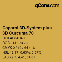 Código de color: Caparol 3D-System plus - 3D Curcuma 70 | qconv.com
