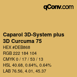 Color code: Caparol 3D-System plus - 3D Curcuma 75 | qconv.com