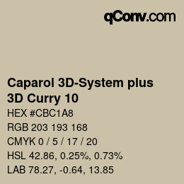 Code couleur: Caparol 3D-System plus - 3D Curry 10 | qconv.com
