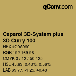 カラーコード: Caparol 3D-System plus - 3D Curry 100 | qconv.com