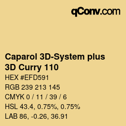 カラーコード: Caparol 3D-System plus - 3D Curry 110 | qconv.com