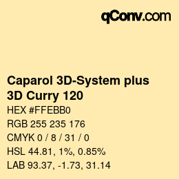 Color code: Caparol 3D-System plus - 3D Curry 120 | qconv.com