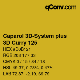 Code couleur: Caparol 3D-System plus - 3D Curry 125 | qconv.com