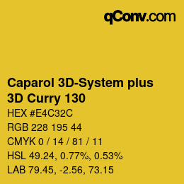 Color code: Caparol 3D-System plus - 3D Curry 130 | qconv.com