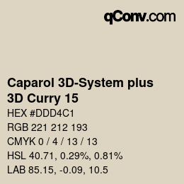 Color code: Caparol 3D-System plus - 3D Curry 15 | qconv.com